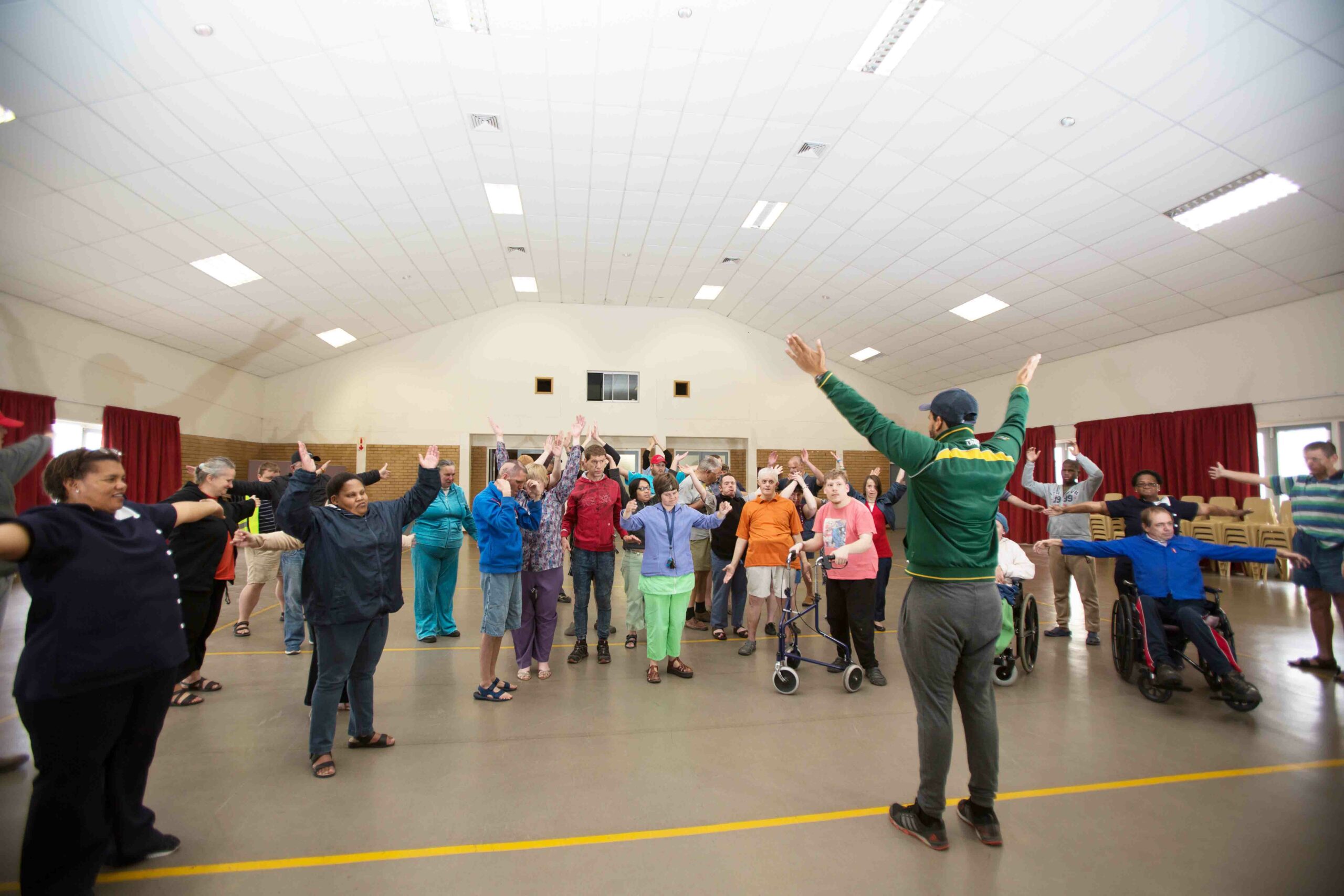 Residents doing excercises